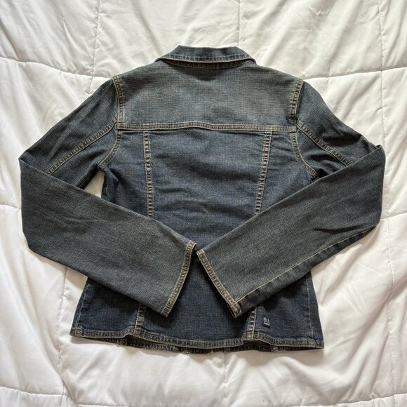 Vintage Blu Jeanious Womens Size Small Blue Denim Jean Jacket Streetwear Y2K 90s - Picture 10 of 11